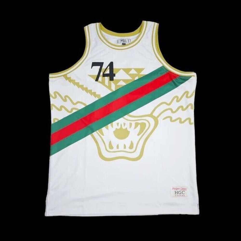 Headgear Classics TISA Striped Basketball White Jersey Size: M NWT MSRP $110